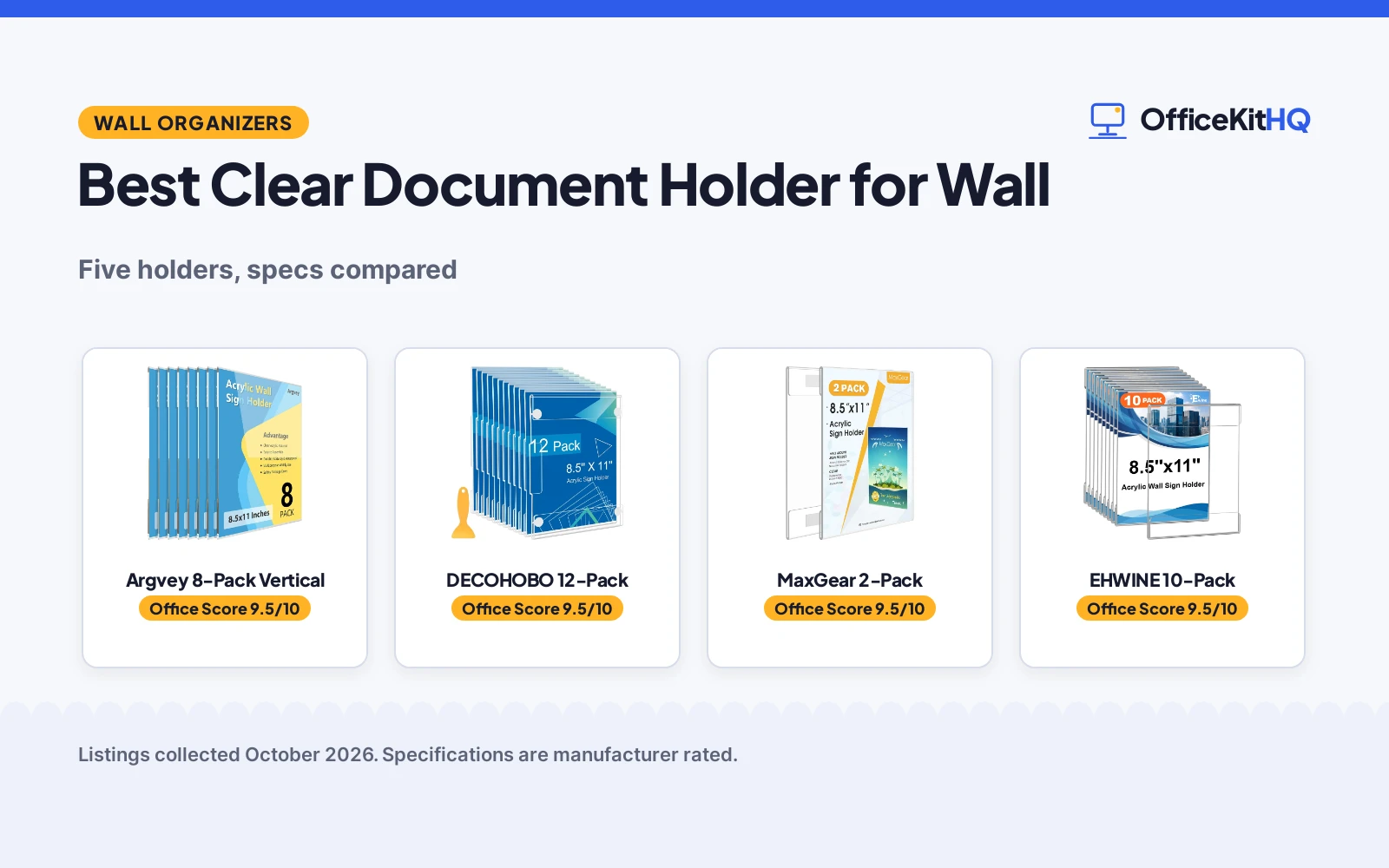 Best Clear Document Holder for Wall (2026): 5 Compared