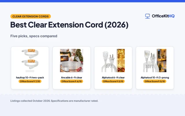 Best Clear Extension Cord (2026): 5 Picks Compared