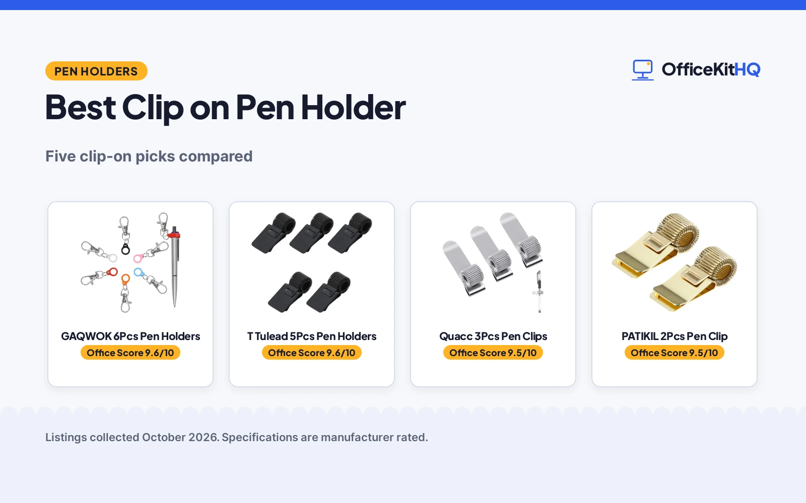 Best Clip on Pen Holder (2026): 5 Picks Compared