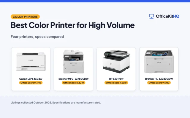 Best Color Printer for High Volume (2026): 4 Compared