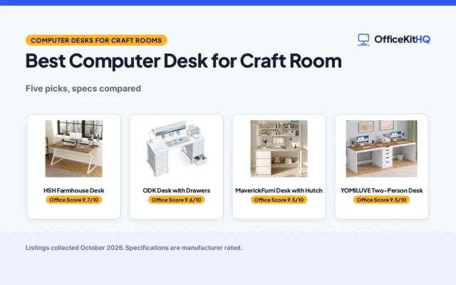 Best Computer Desk for Craft Room (2026): 5 Desks Compared