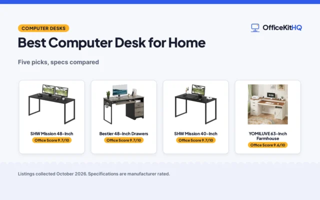 Best Computer Desk for Home (2026): 5 Compared