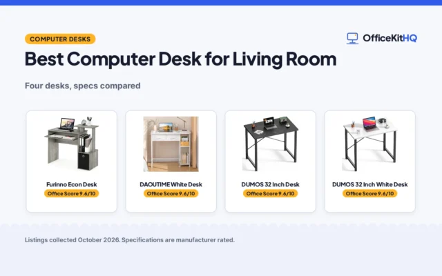 Best Computer Desk for Living Room (2026): 4 Desks Compared