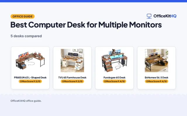 Best Computer Desk for Multiple Monitors (2026): 5 Compared