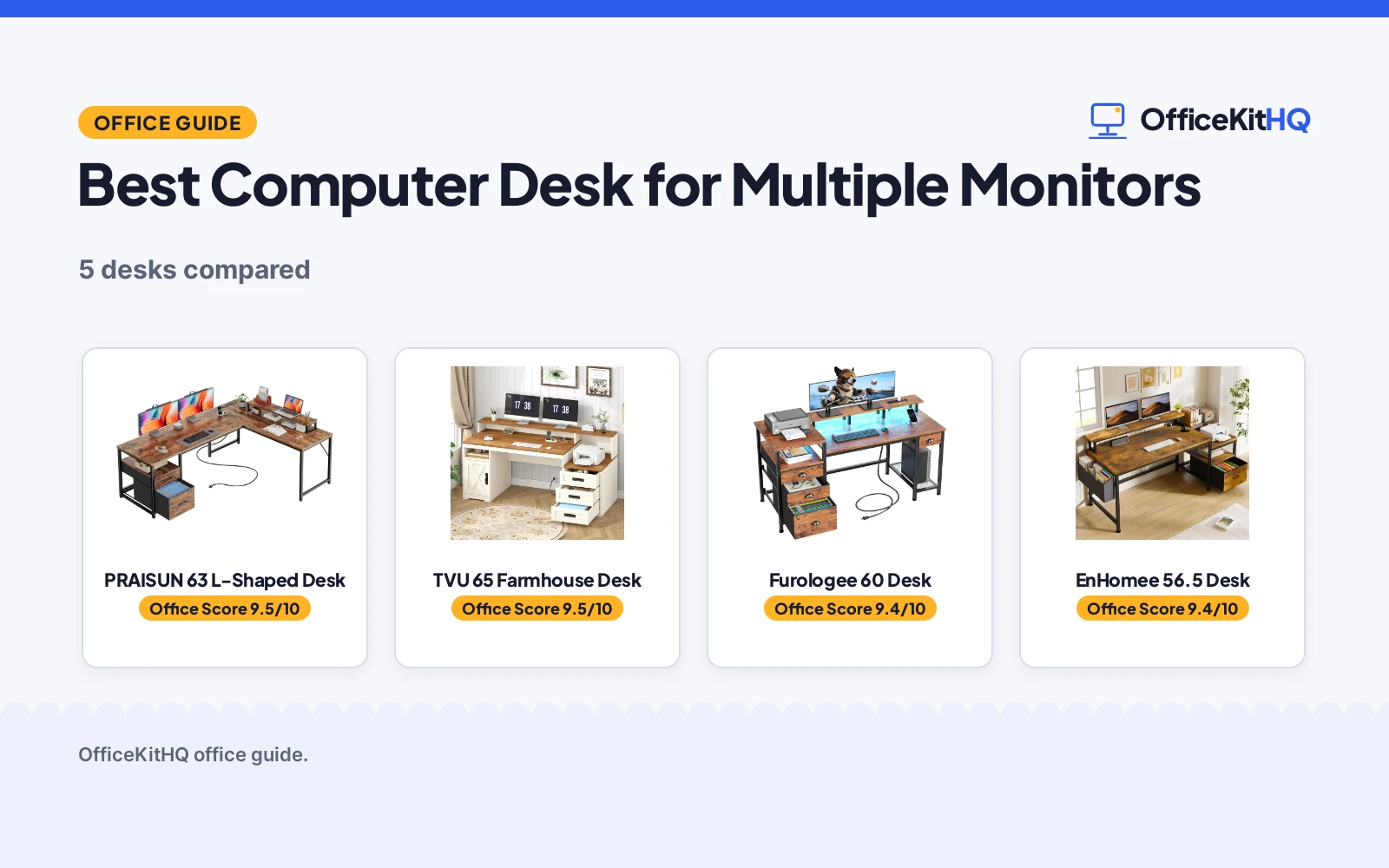Best Computer Desk for Multiple Monitors (2026): 5 Compared