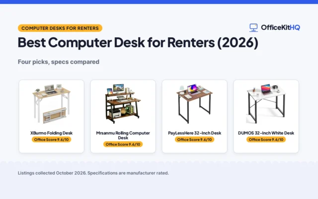 Best Computer Desk for Renters (2026): 4 Compared