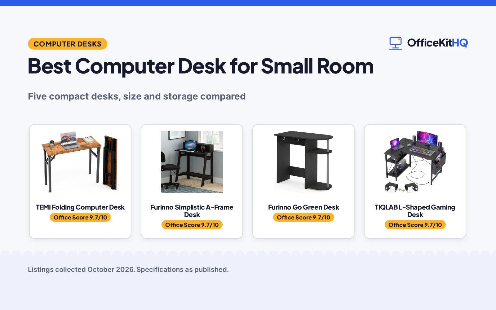 Best Computer Desk for Small Room (2026): 5 Compared
