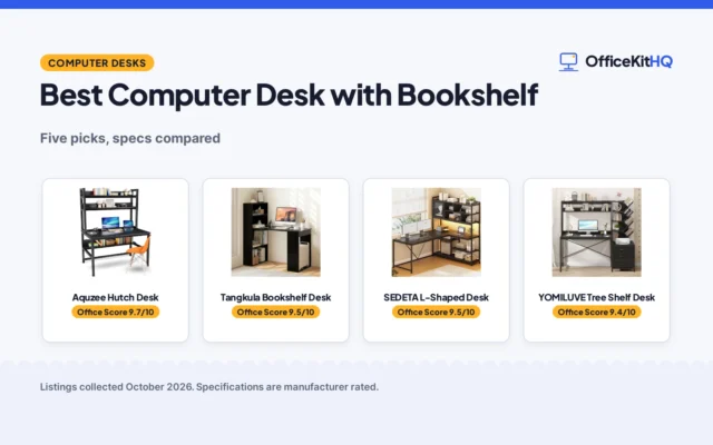 Best Computer Desk with Bookshelf (2026): 5 Desks Compared
