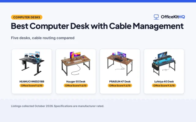 Best Computer Desk with Cable Management (2026): 5 Picks Compared