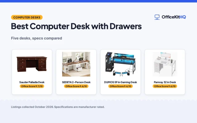 Best Computer Desk with Drawers (2026): 5 Compared