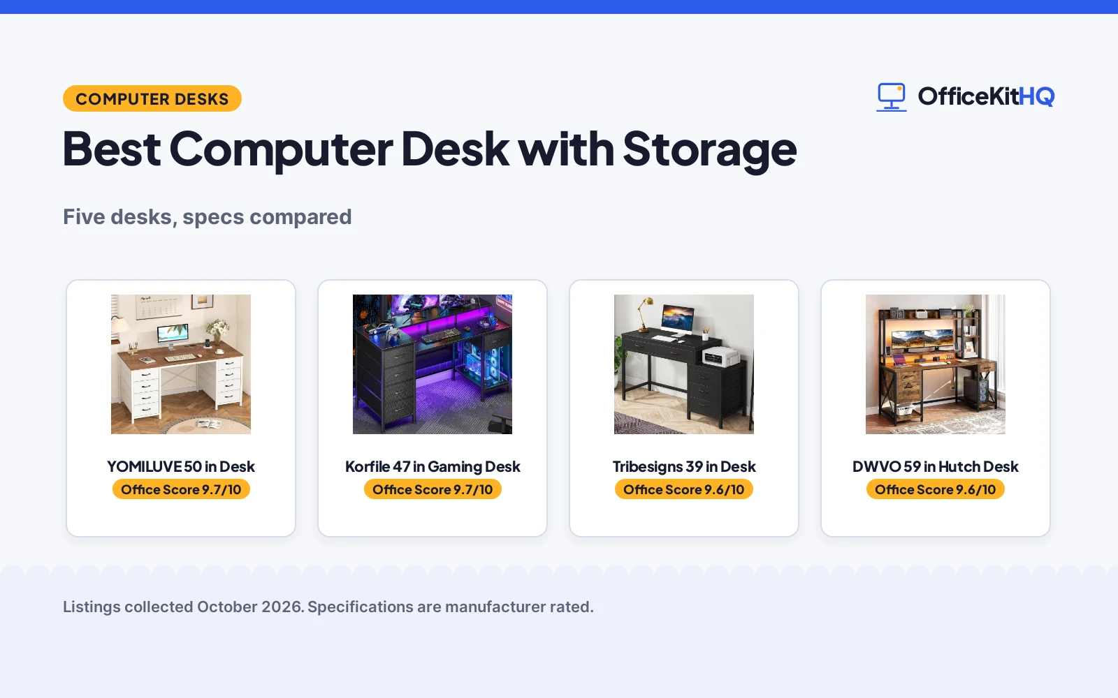 Best Computer Desk with Storage (2026): 5 Compared
