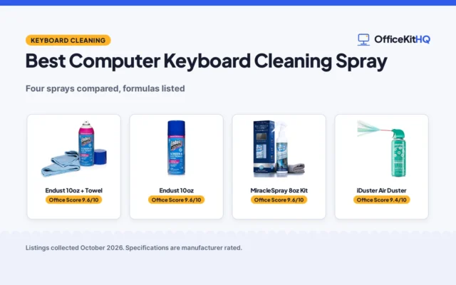 Best Computer Keyboard Cleaning Spray (2026): 4 Sprays Compared