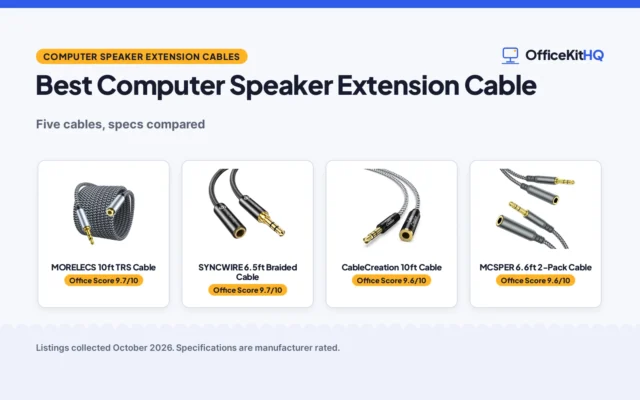 Best Computer Speaker Extension Cable: 5 Cables Compared