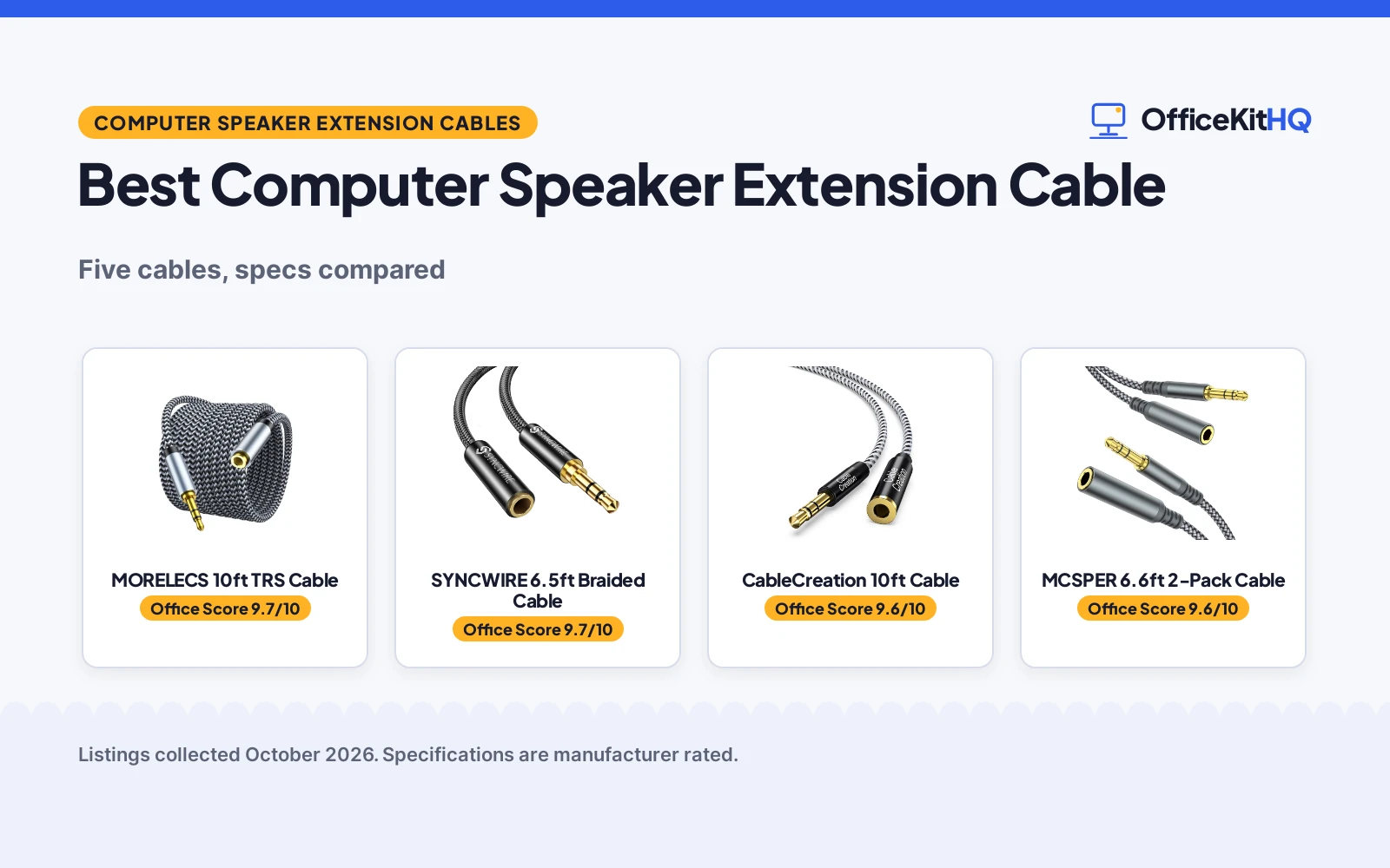 Best Computer Speaker Extension Cable: 5 Cables Compared