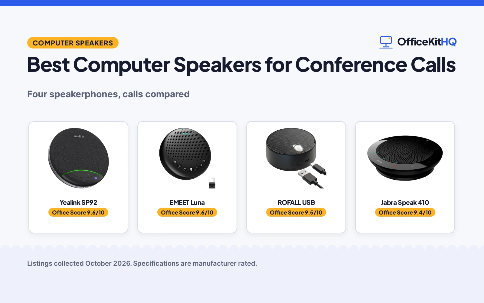 Best Computer Speakers for Conference Calls: 4 Compared