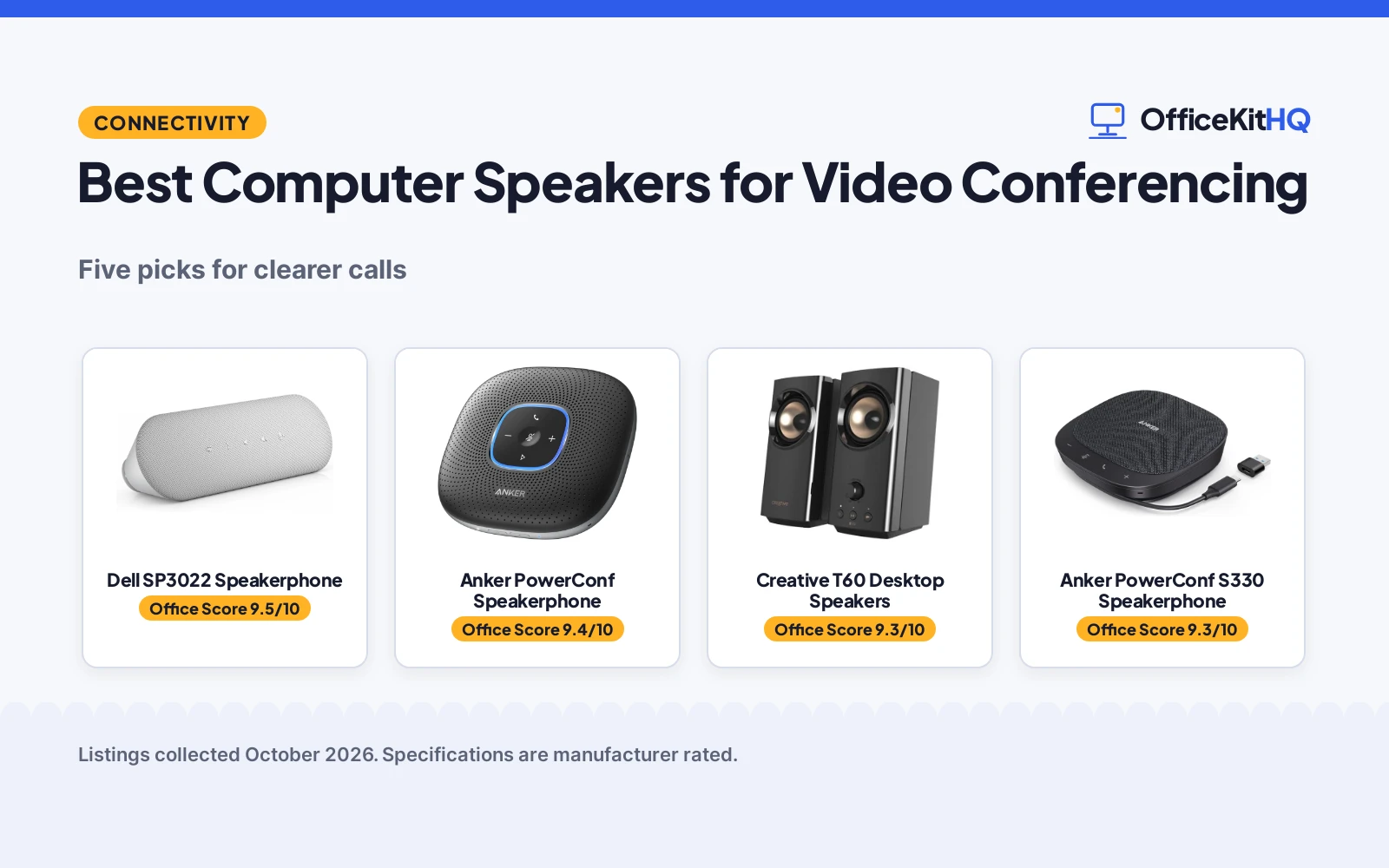 Best Computer Speakers for Video Conferencing (2026): 5 Compared