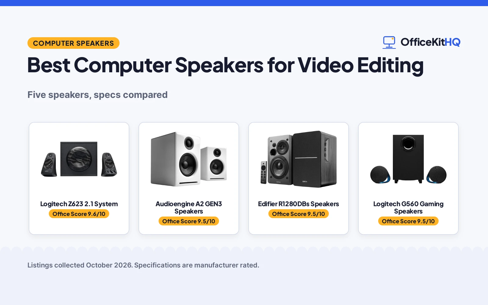 Best Computer Speakers for Video Editing: 5 Picks Compared