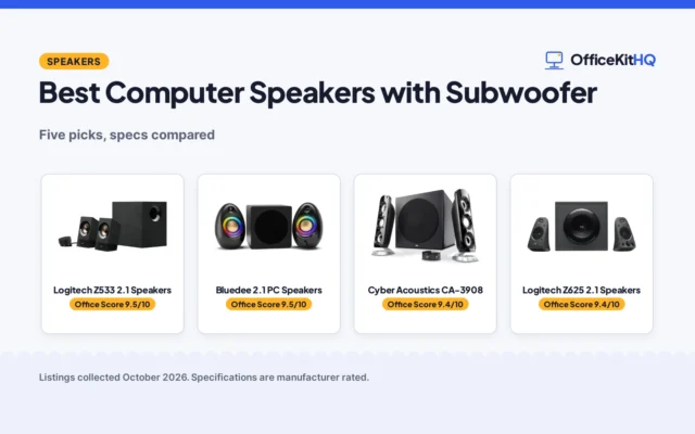 Best Computer Speakers with Subwoofer (2026): 5 Compared