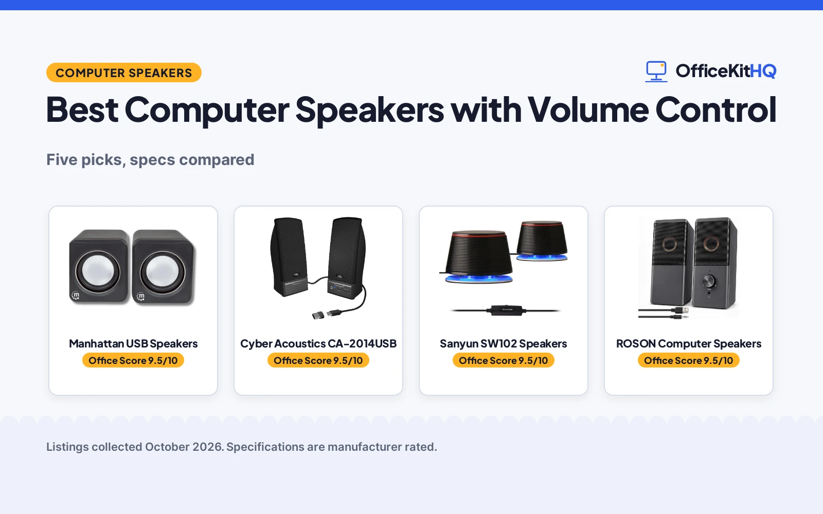 Best Computer Speakers with Volume Control (2026)