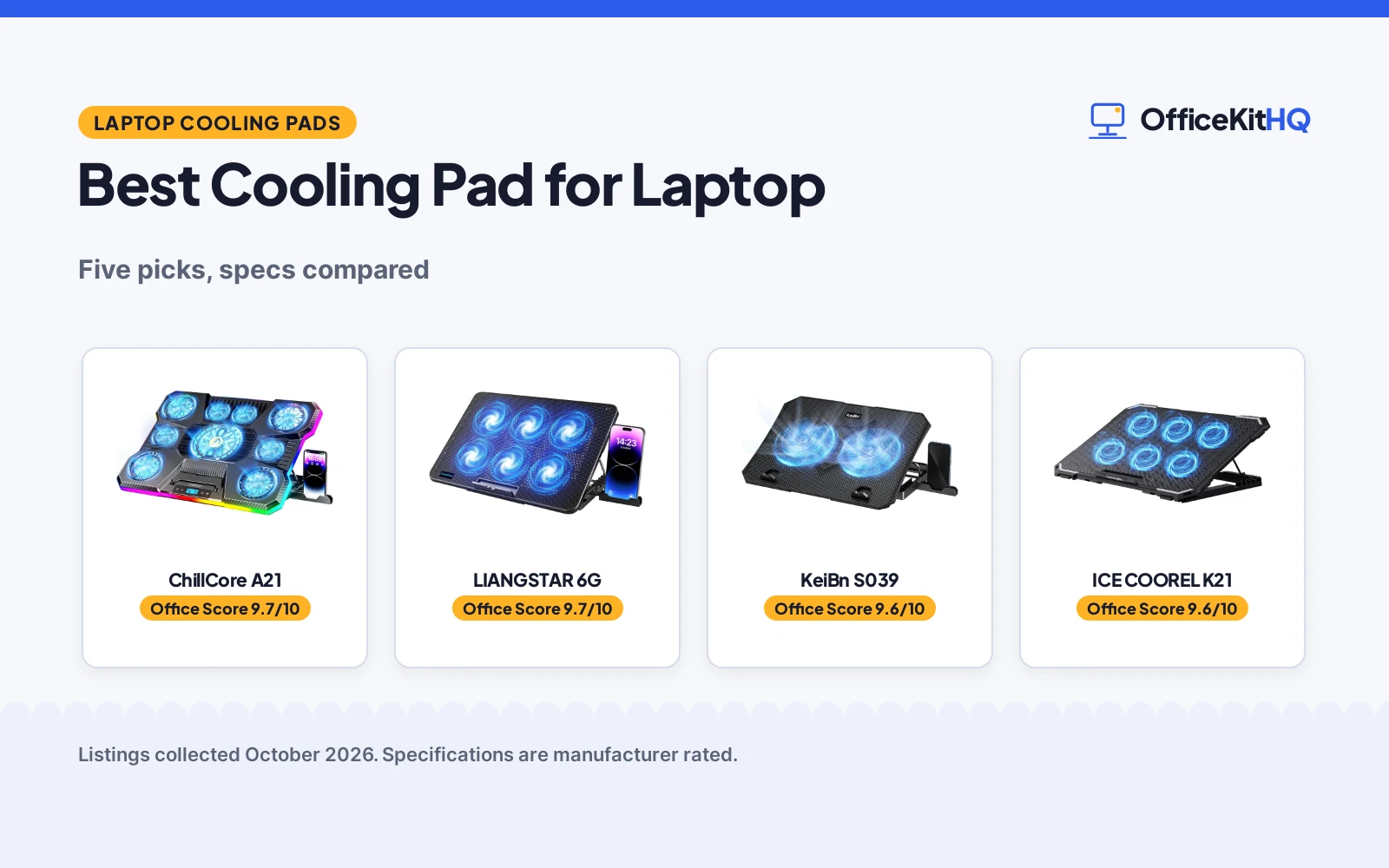 Best Cooling Pad for Laptop (2026): 5 Picks Compared