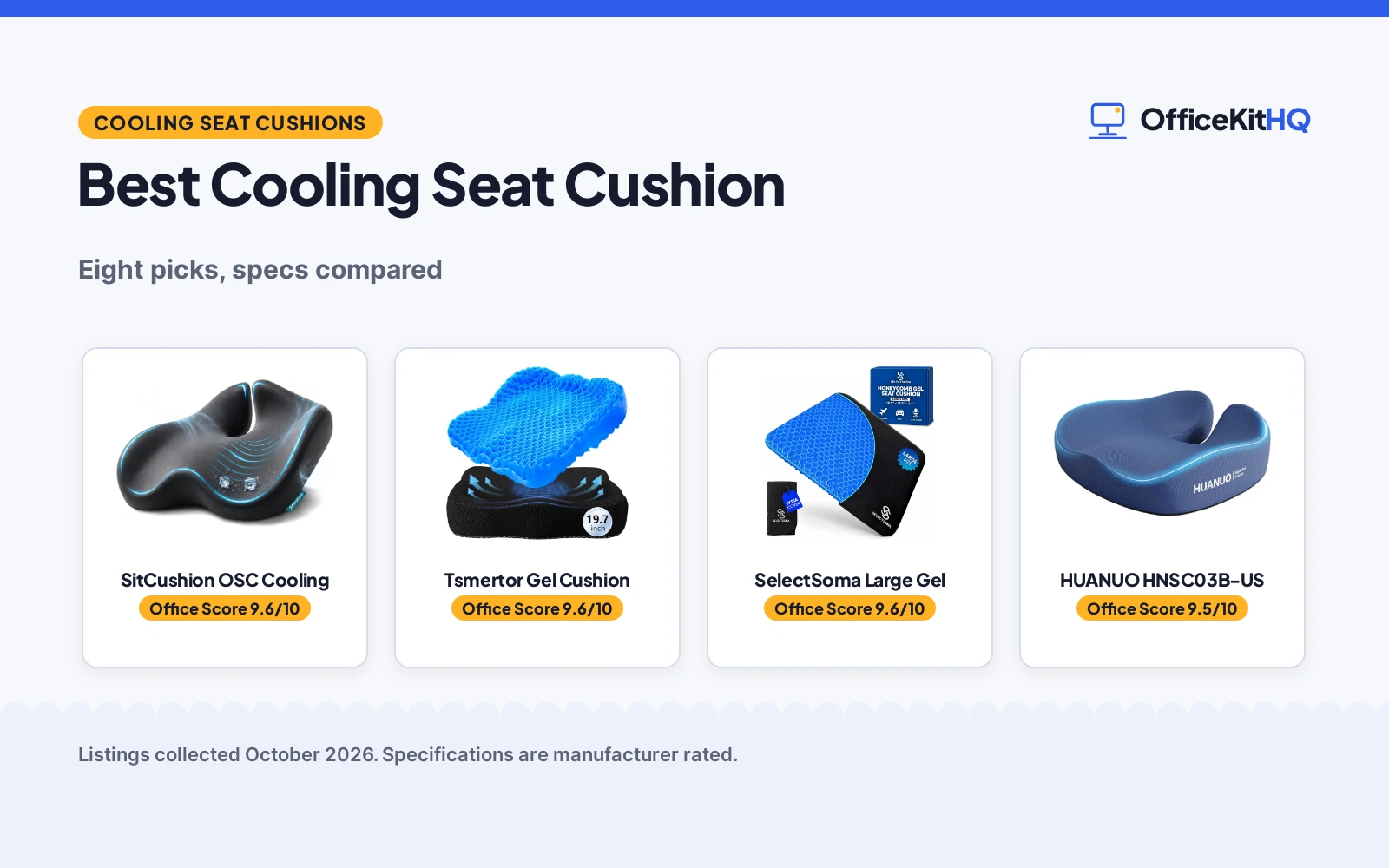 Best Cooling Seat Cushion (2026): 8 Picks Compared