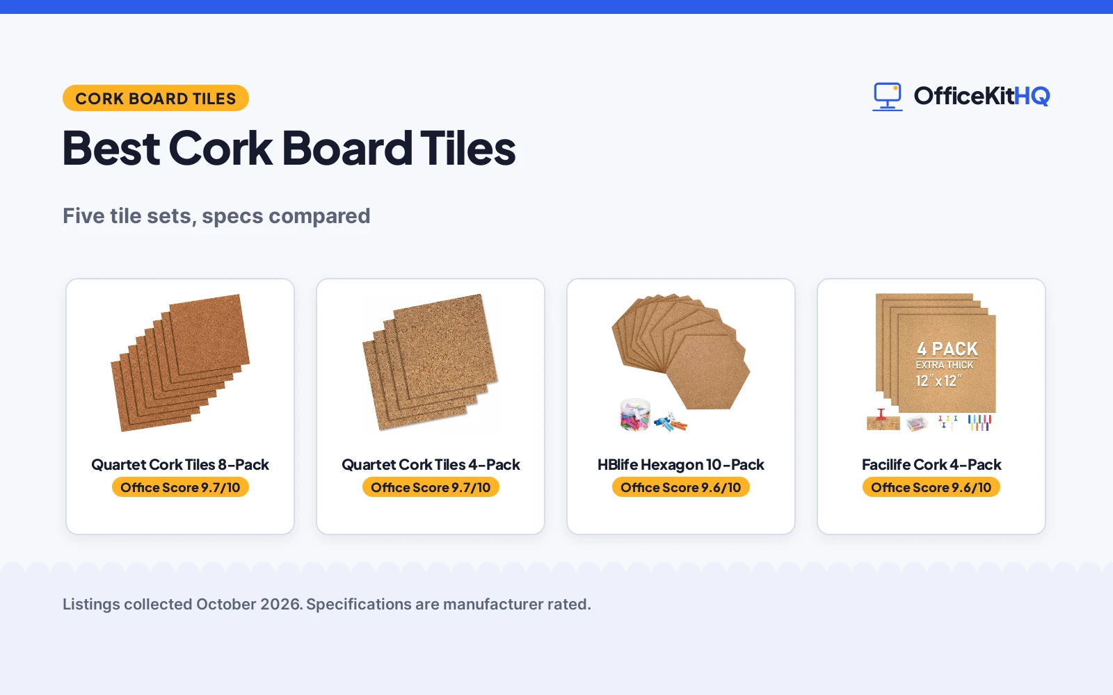 Best Cork Board Tiles (2026): 5 Picks Compared