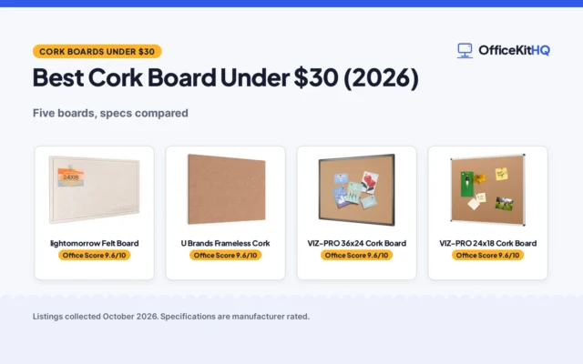 Best Cork Board Under $30 (2026): 5 Boards Compared