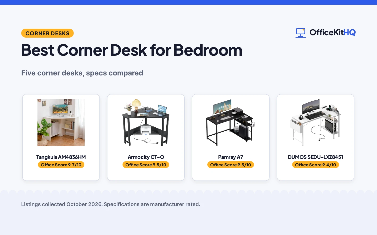 Best Corner Desk for Bedroom: 5 Desks Compared