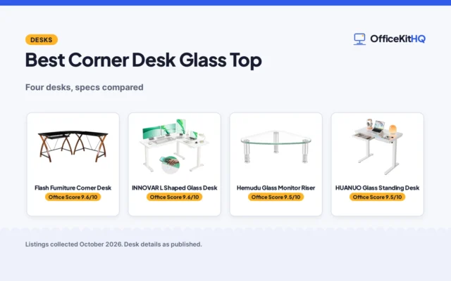Best Corner Desk Glass Top (2026): 4 Compared