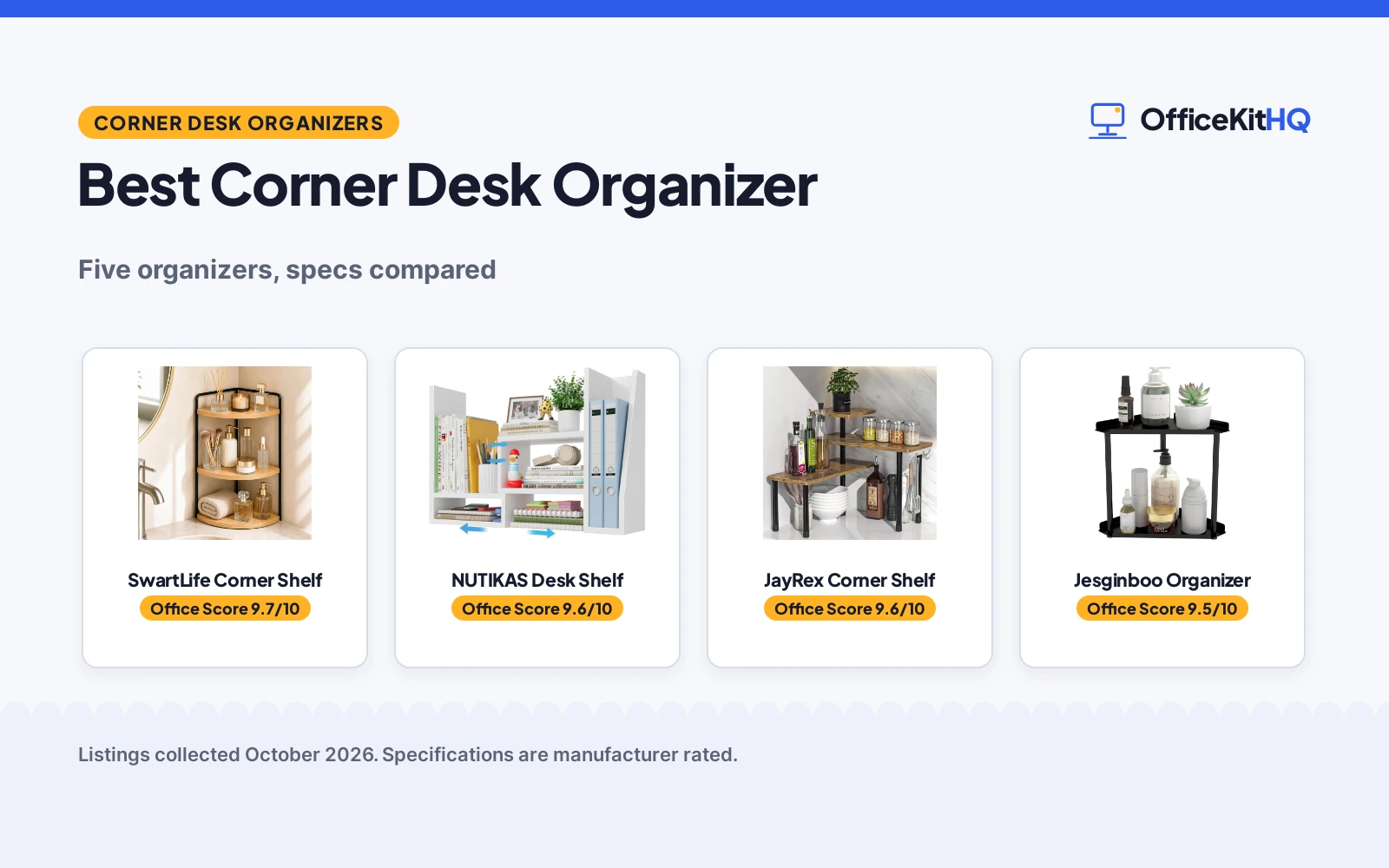 Best Corner Desk Organizer (2026): 5 Compared