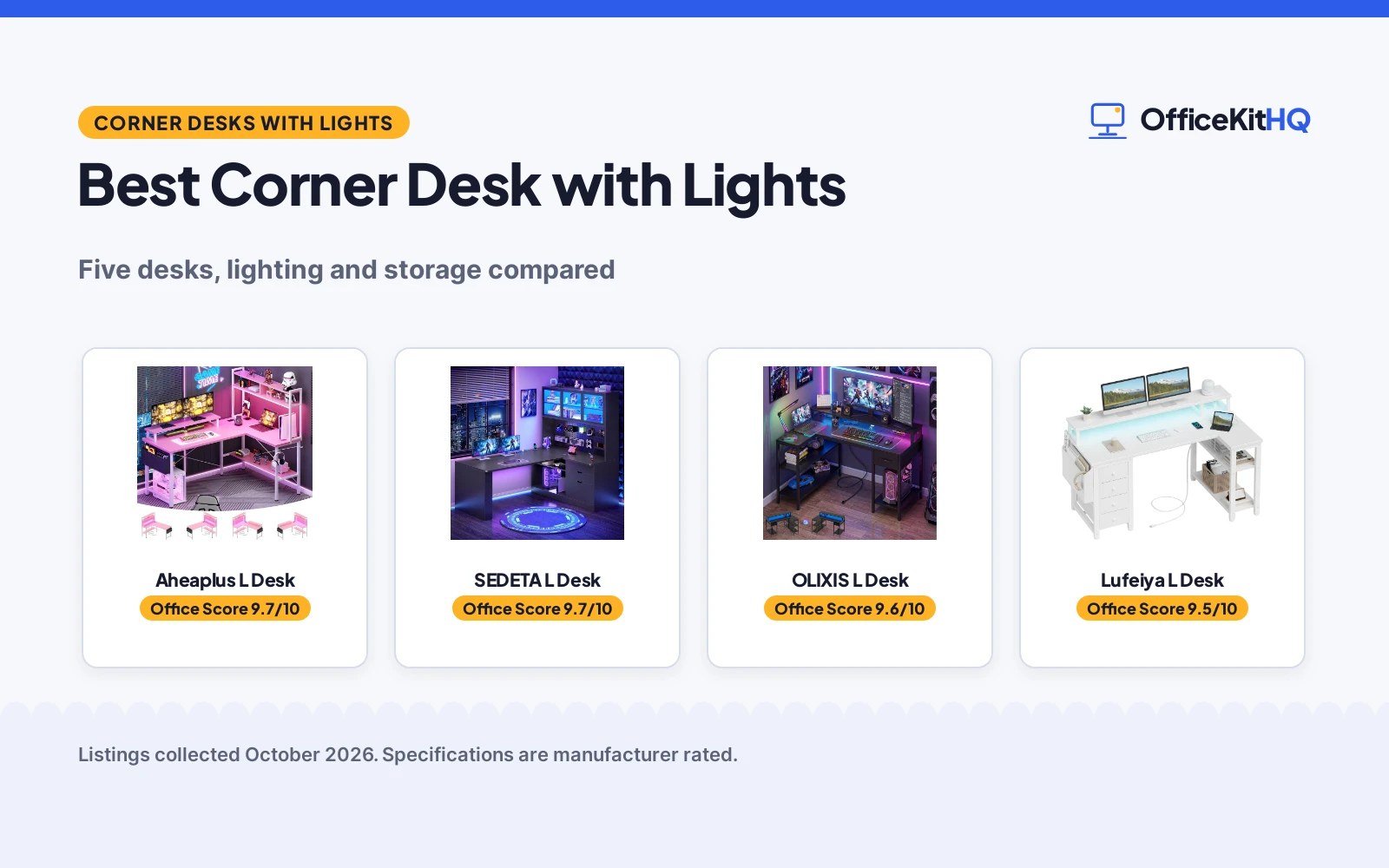 Best Corner Desk with Lights (2026): 5 Compared
