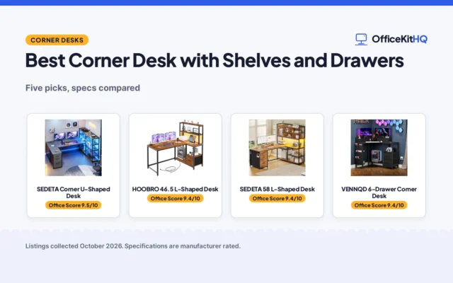 Best Corner Desk with Shelves and Drawers (2026): 5 Picks