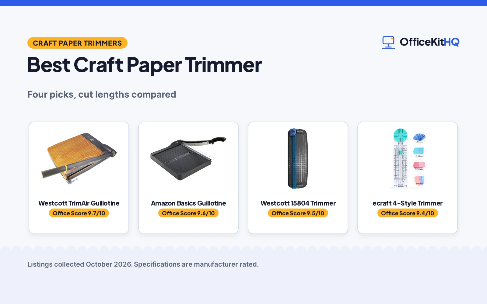 Best Craft Paper Trimmer (2026): 4 Picks Compared