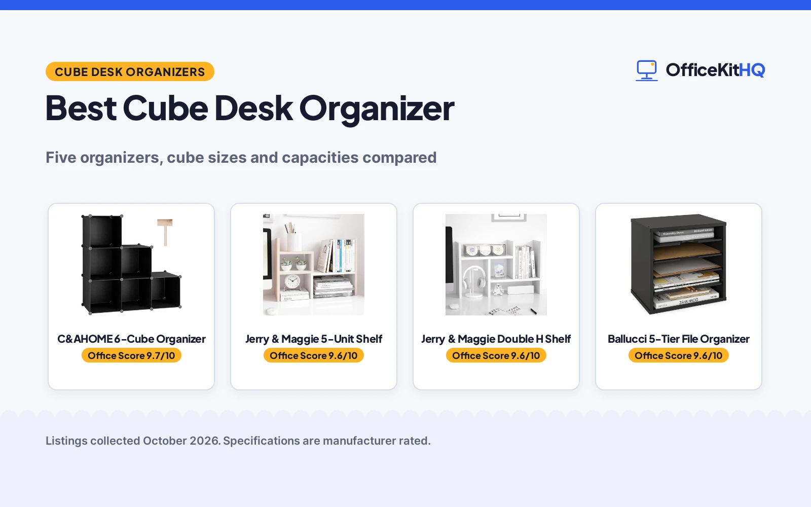 Best Cube Desk Organizer (2026): 5 Picks Compared
