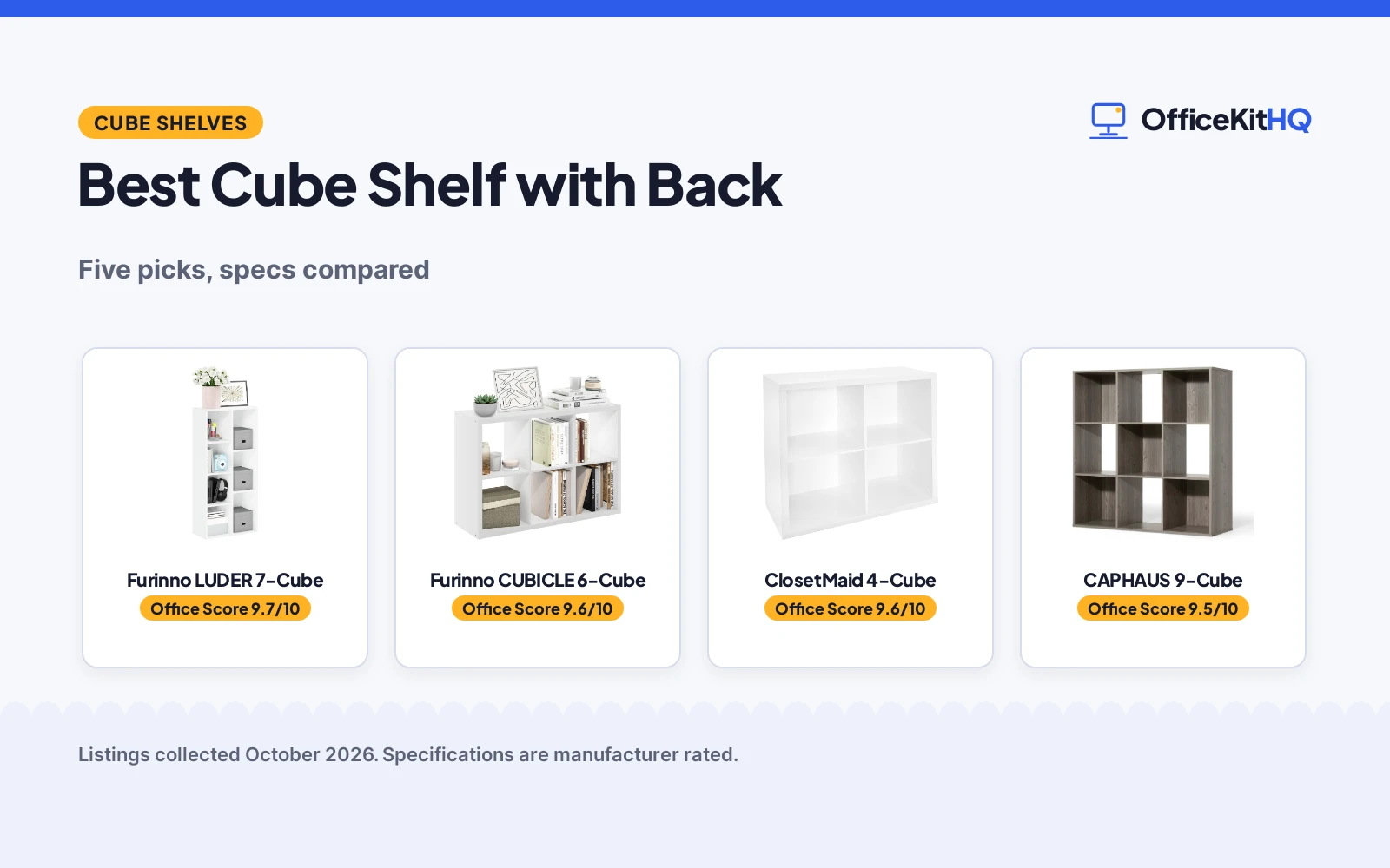 Best Cube Shelf with Back (2026): 5 Picks Compared