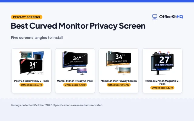 Best Curved Monitor Privacy Screen (2026): 5 Compared