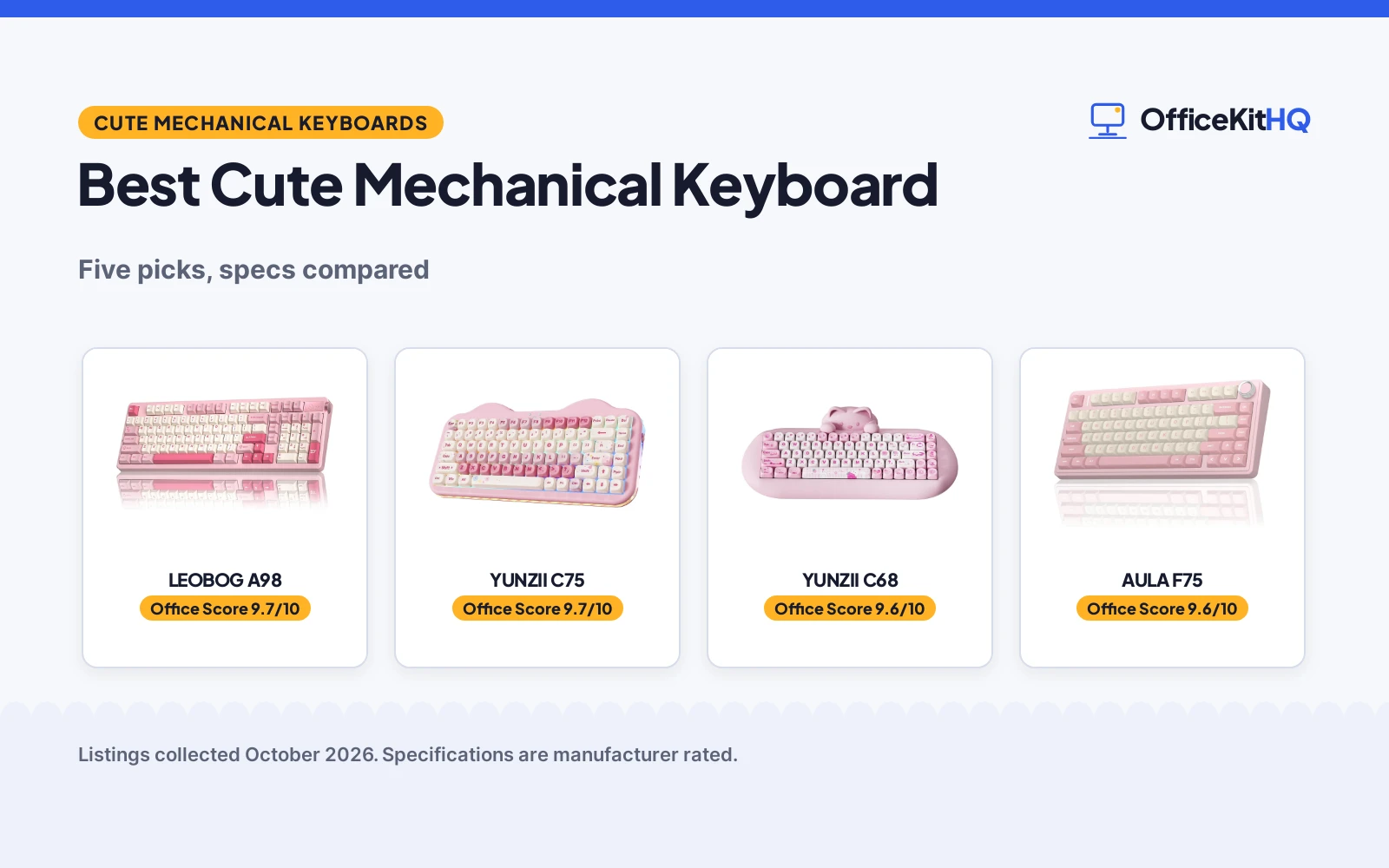Best Cute Mechanical Keyboard (2026): 5 Picks Compared