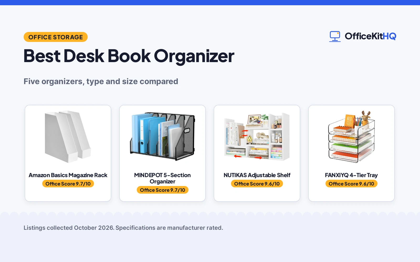 Best Desk Book Organizer (2026): 5 Compared
