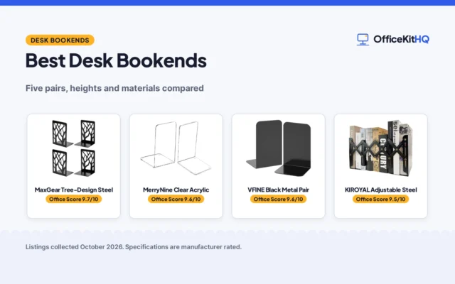 Best Desk Bookends (2026): 5 Pairs for Home Office Shelves