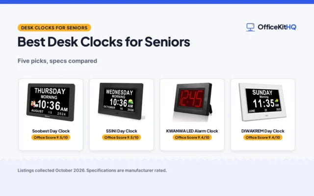 Best Desk Clock for Seniors (2026): 5 Clocks Compared
