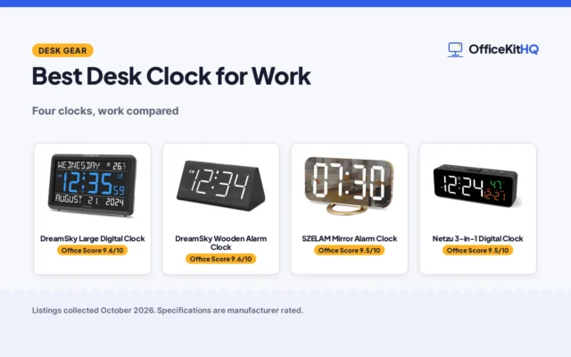 Best Desk Clock for Work (2026): 4 Compared