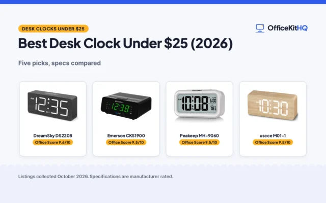 Best Desk Clock Under $25 (2026): 5 Picks Compared