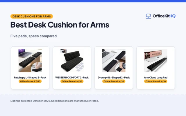 Best Desk Cushion for Arms (2026): 5 Pads Compared