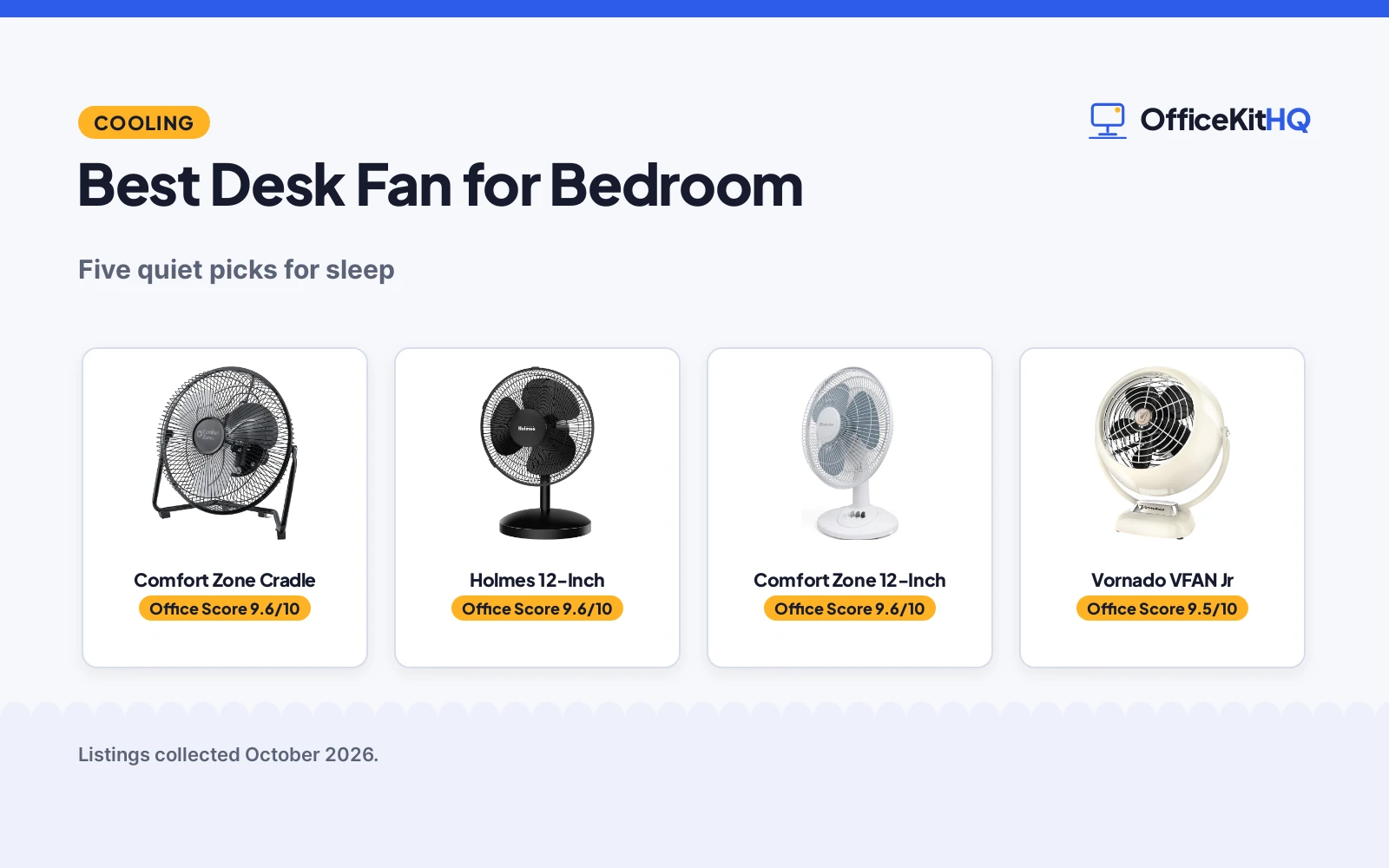Best Desk Fan for Bedroom: 5 Quiet Picks (2026)