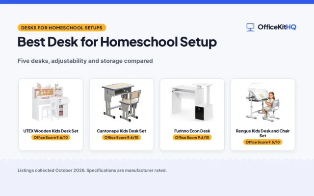 Best Desk for Homeschool Setup (2026): 5 Compared