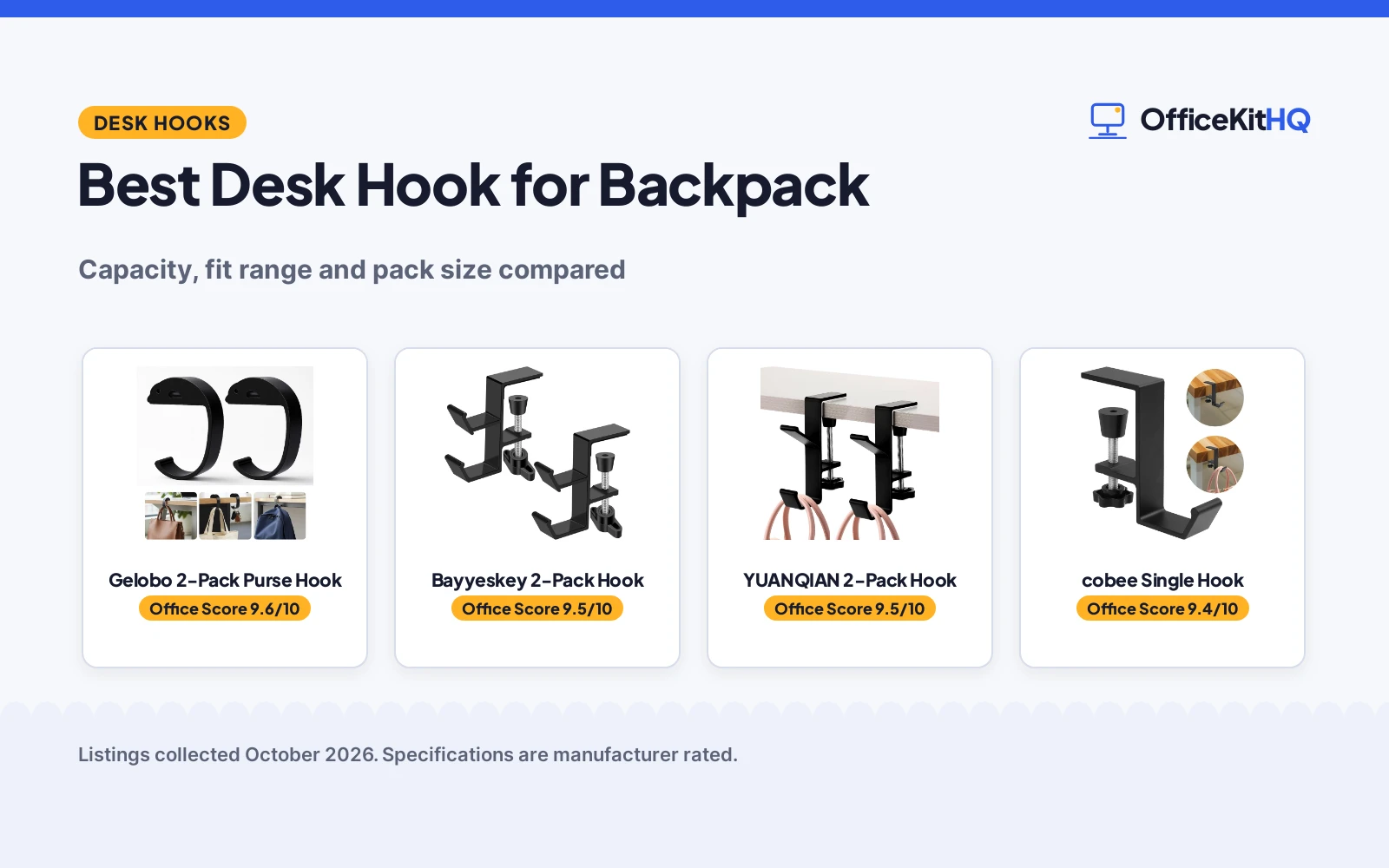 Best Desk Hook for Backpack (2026): Picks Compared