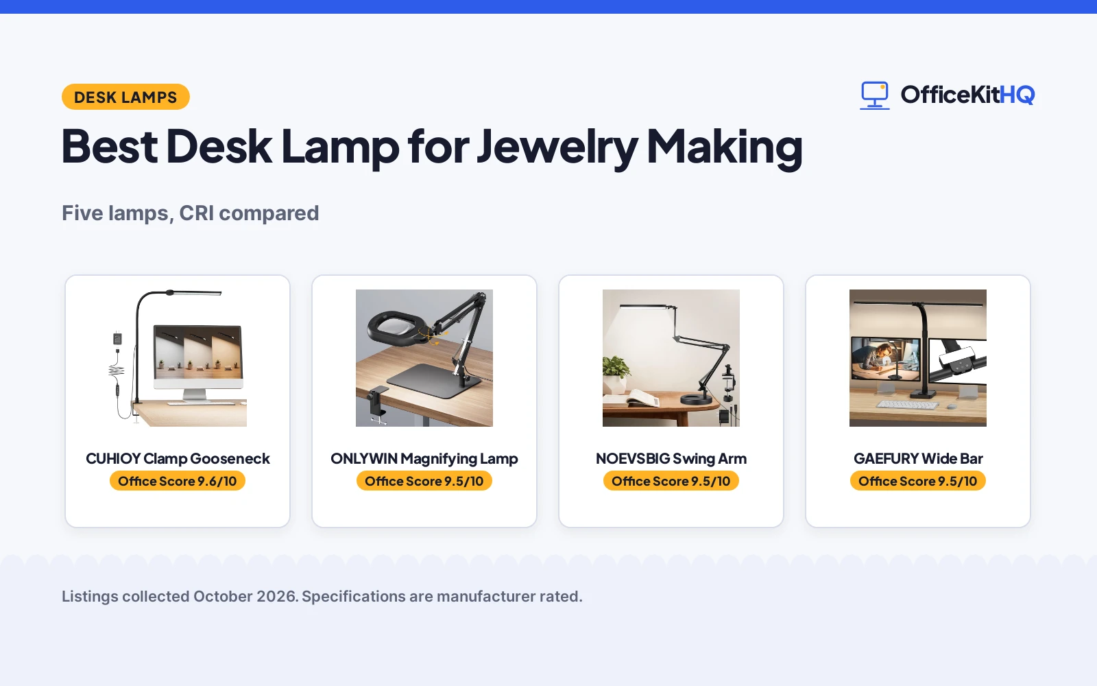 Best Desk Lamp for Jewelry Making (2026): 5 Compared