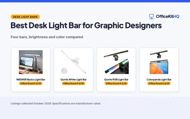 Best Desk Light Bar for Graphic Designers (2026): 4 Compared
