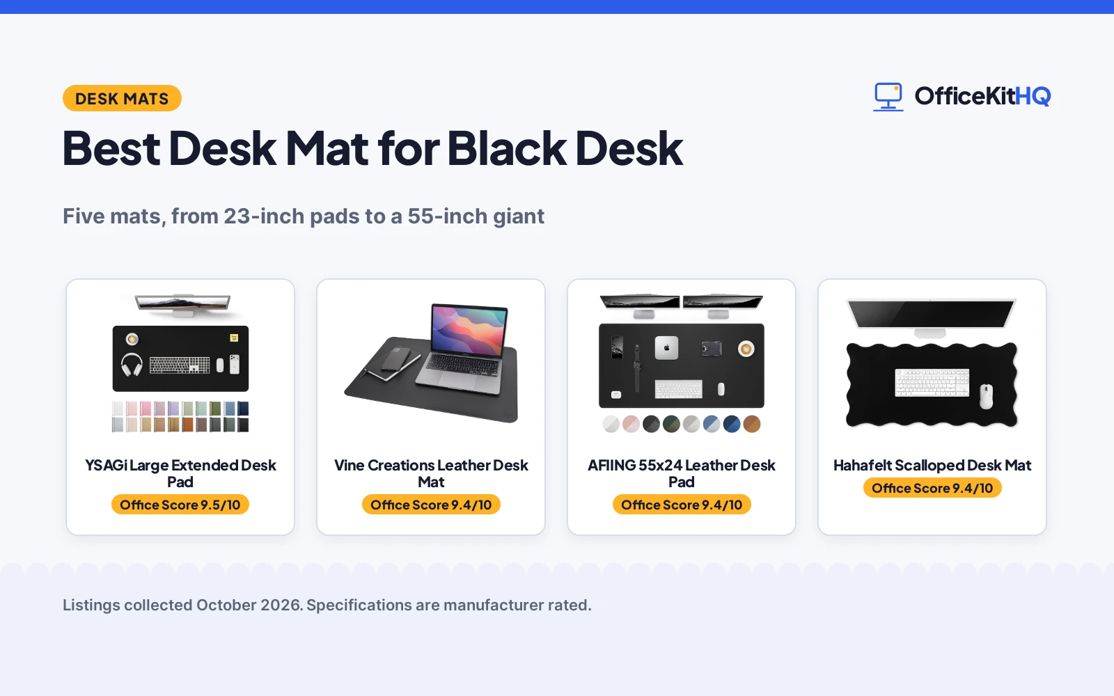 Best Desk Mat for Black Desk (2026): 5 Compared