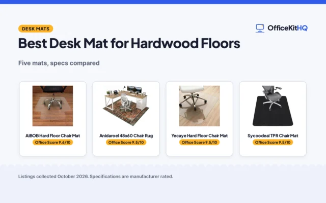 Best Desk Mat for Hardwood Floors: 5 Compared by Spec